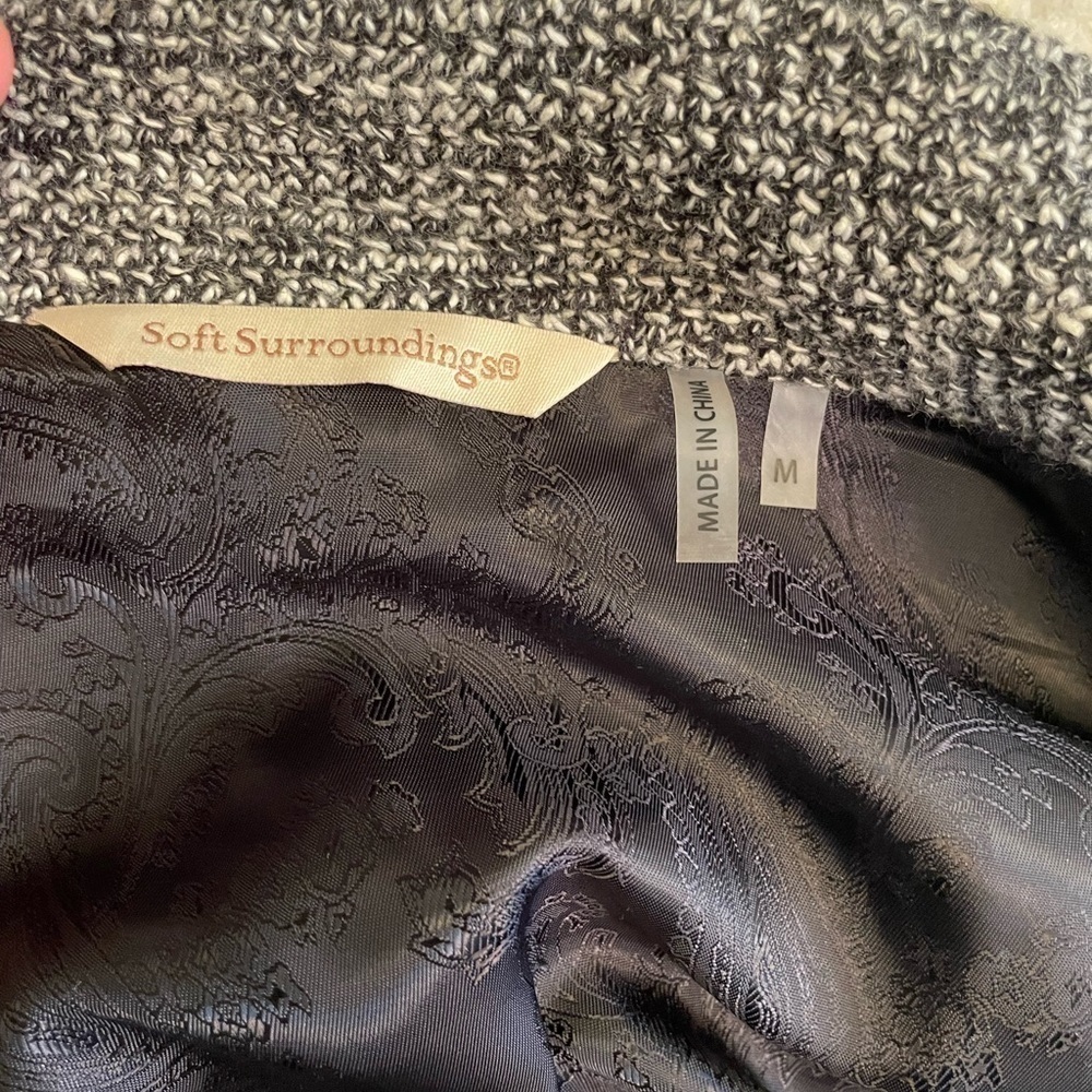 Soft Surroundings Gray Open-Front Blazer - image 4